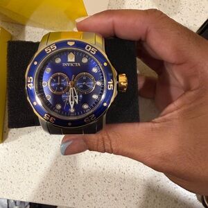 Invicta Blue and Gold Dive Watch